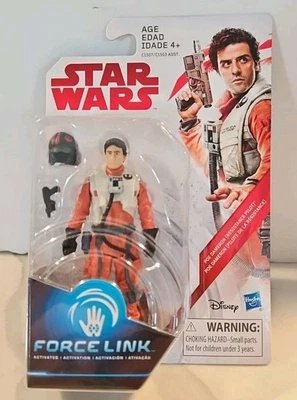 Figura Hasbro de 3,75 pulgadas Star Wars Force Link Poe Dameron Resistance Pilot (2017) Foto 1 de 4