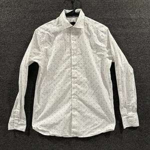 Linea Uomo Mens Medium Stretch Long Sleeve Button Down Shirt Anchor Casual - Picture 1 of 6