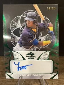 2024 Leaf Trinity Jesus Made Auto Green /25 Brewers Top Prospect - Picture 1 of 6
