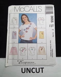 McCALL'S UNGESCHNITTENES Muster 3655 Misses Größe L-XL Stretch Strick Pullover Tops 9 Stile - Bild 1 von 8