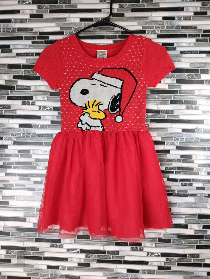 Vestido de festa festivo Peanuts Girls 6/7 Snoopy Woodsock - Imagem 1 de 4