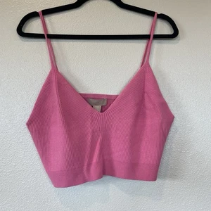 H&M Crop Top Viskosemischung Rosa - Bild 1 von 6