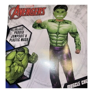 Medium 8-10 Marvel Avengers Hulk Halloween Costume Boys Jumpsuit Mask Jazware - Picture 1 of 4