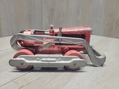 Vintage Hubley #505 Front End Loader Diesel Bulldozer w/ Wooden Wheels - Image 1 of 4