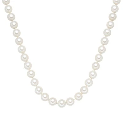 luluandjane Damen Perlen-Kette Messing Muschelkernperle 45,0 cm Basiskette + 5,0 - Bild 1 von 4