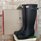 Hunter Classic Tall Black Matte Original Woman's Rain boots Authentic Pick Size