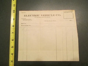 Electric Vehicle Company Minneapolis MN 1911 Letterhead 1608 - Picture 1 of 1