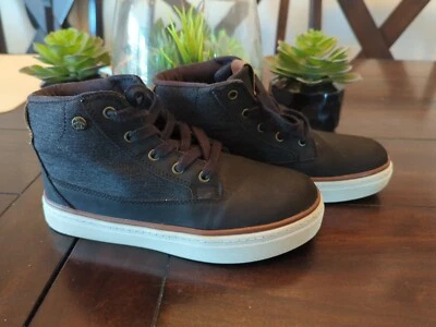 Penguin By Munsingwear Boys Marcel Black High Top Sneakers Shoes SIZE: 4 - Image 1 of 4