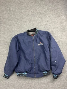 Vintage Kyta Make Co Jacket Men's XL Blue Blanket Lined Full Zip Work Coat - Picture 1 of 8