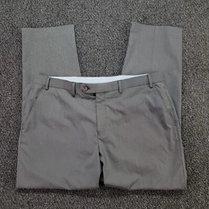 Ralph Lauren Dress Pants Men 38x30 Gray Trousers Flat Front Tri Blend Stretch - Picture 1 of 14