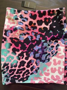 BEBE BODYCON Colorful Animal Print Zip Short Skirt Sz XS Orig $69. 13 By 17 - Picture 1 of 10