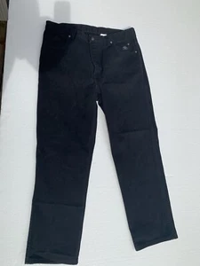 Harley Davidson Jeans Men 38x30 Relaxed Black Denim Motorcycle Made In USA. - Afbeelding 1 van 12