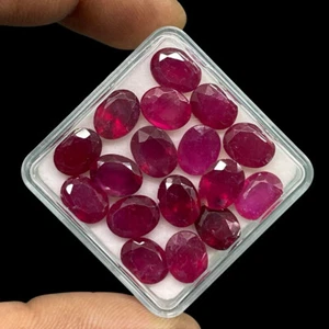 Natürlicher Rubin Ovalschliff Reich Rot Lose Edelsteine Großhandel Menge 5 Stck. 9x7 mm - Bild 1 von 12