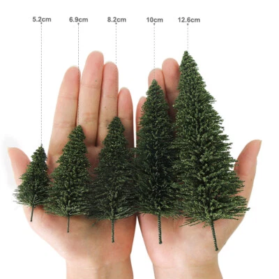 Model Pine Trees Green Model Tree N HO O Scale for Model Railway Layout S0804 - Image 1 of 4
