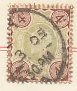 Great Britain 1905 4p Stamp #133 Used CV $35 FREE Ship after 1st Lot - Picture 1 of 1