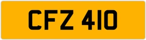 CFZ 410 C 3x3 PLACA DE MATRÍCULA PRIVADA SIN FECHA LEVA COL CHRIS CHAS CHARLIE CAL CON - Imagen 1 de 1
