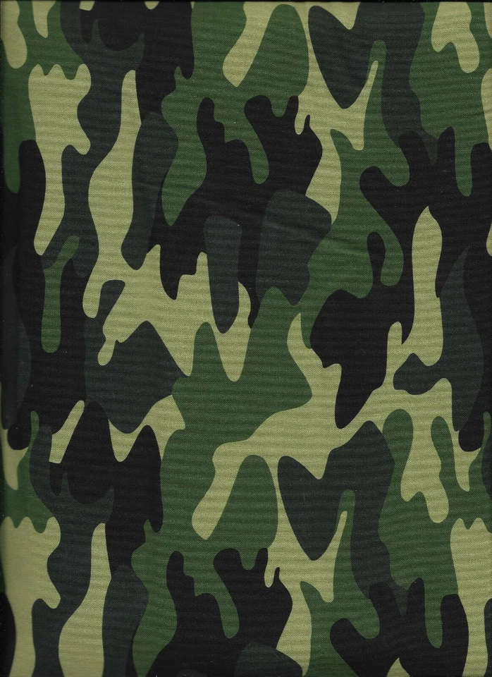 New Riley Blake Green Camo Cotton Fabric by the Half-Yard - Image 1 of 1