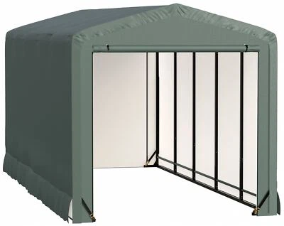 ShelterTube Wind and Snow-Load Rated Garage, 10x23x10 Green - Image 1 of 4
