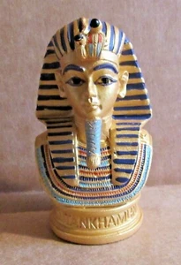 ORNAMENT TUTANKHAMUN MASK BUST RESIN MODEL EGYPTIAN PHARAOH ROYAL FAMILY - Picture 1 of 4