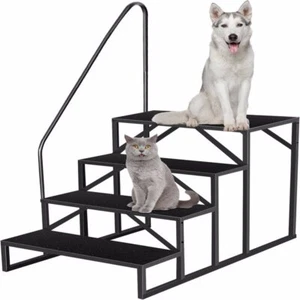New/RV Stairs 4 Step Ladder, RV Steps Anti-Slip, Hot Tub Steps with Handrail, - Picture 1 of 5