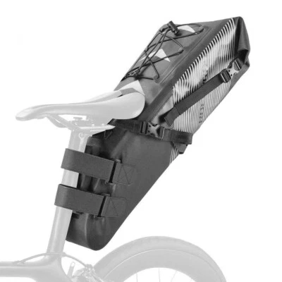ROCKBROS Bolsa Bicicleta Impermeable Reflectante Gran Capacidad Ciclismo Sillín Bolsa 12-14L Foto 1 de 4