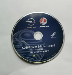 2014-2015 VAUXHALL/OPEL SAT NAV MAP NAVIGATION UPDATE CD 500 UK & IRELAND - Picture 1 of 2