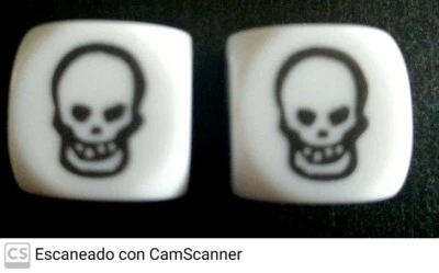 DADOS HEROQUEST, JUEGOS DE ROL, BLANCOS, 2 UNIDADES - Imagen 1 de 3