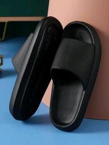 Cozy Pillow Slides Anti-Slip Eva Sandals Slippers Outdoor & Indoor Shoe (Black) - Picture 1 of 4