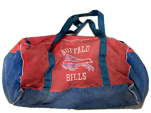 BUFFALO BBILLS NFL GAME USED 1990’s ERA CANVAS EQUIPMENT BAG TEAM ISSUED RARE