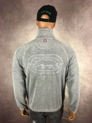 Ecko Unltd Gray Fleece Lined Jacket Streetwear Skater Urban Big Logo Size S - Image 1 of 4