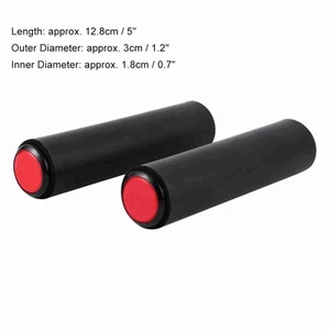 (black)1 Pair Silica Gel Handlebar Grips With Bike Handlebar End Plugs Anti AM - Picture 1 of 22