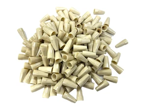 166-pcs White Twist-On Wire Plastic Connector Nuts 14-18 Gauge Barrel Screw - Picture 1 of 5
