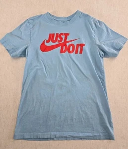 Camiseta Nike Para Hombre Pequeña Azul Just Do It Gráfica Cuello Redondo Manga Corta Pullover - Imagen 1 de 8