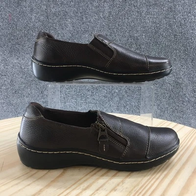 Clarks Shoes Womens 7 M Cora Harbor Loafer Black Leather Slip On Casual 26168450 - Image 1 of 4