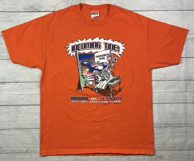 Vtg Auburn Tigers T-Shirt Size L Orange Cartoon 2001 Auburn Vs Alabama Iron Bowl - Image 1 of 4