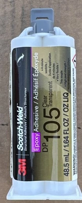 Cartucho doble adhesivo epoxi de 3 m 1:1 MixRatio 105 3 m 1,64 oz caducidad 2/27 Foto 1 de 2