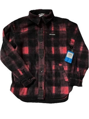 Columbia Mujer Benton Springs Camisa Chaqueta II Talla Mediana Roja/Negro A Cuadros Nueva con Etiquetas Foto 1 de 4