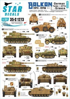 Star Decals 1/35 BALKAN WAR in WWII 1941-1946 Part 4 German Tanks in Greece - Image 1 of 3