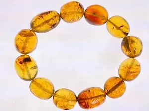 Mexican AMBER Crystal Bracelet - Beaded Handmade Jewelry, Healing Stones, 48231 - Picture 1 of 7