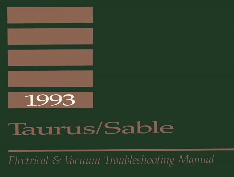 Ford Taurus 1993, Mercury Sable EVTM ASPIRADOR ELÉCTRICO MANUAL DE SOLUCIÓN DE PROBLEMAS Foto 1 de 1