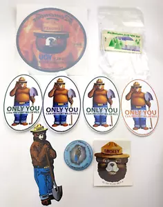 Lotto Smokey the Bear Adesivi Segnalibri Etichetta Finestra Chiusura Prevenire Incendi Forestali - Foto 1 di 3