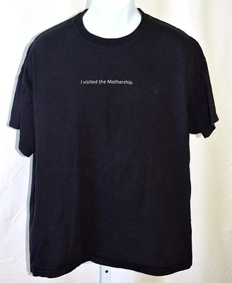 Apple Store Logo I Visited The Mothership Black XL 44” Hanes Beefy T Shirt Rare - Image 1 of 4
