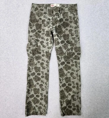 Levi’s 511 Cargo Pants Girls Size 16R Slim Fit Camo Floral Green - Image 1 of 4
