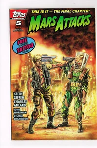 MARS ATTACKS #5 (OF 5) TOPPS COMICS 1994 NM OB SCI-FI MOVIE TRADING CARDS ALIEN  - Picture 1 of 2