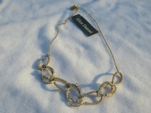 Eliot Danori Gold-Tone Crystal Pave Link Necklace - New - Picture 1 of 2