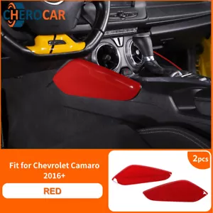 Interior Gear Shift Side Panel Cover Trim Bezels for Chevrolet Camaro 2016+ Red - Imagen 1 de 12