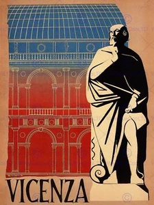 Travel Tourism Vicenza Italy Palladio Basilica Poster Art Print 30X40 Cm Bb2882B - Picture 1 of 2