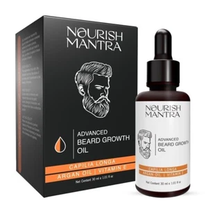 Nourish Mantra Advanced Beard Growth Oil For Fuller, Thicker and Healthier -30ml - Picture 1 of 4