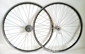 PAIRE DE ROUES CAMPAGNOLO SUPER RECORD 700 A BOYAUX + ROUE LIBRE 7 V (OCCASION) - Photo 1 sur 3