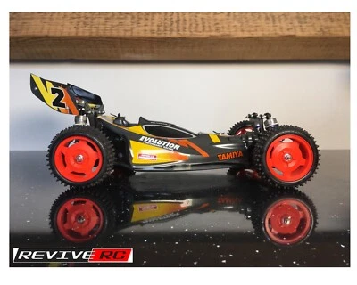 Clear Custom Tamiya Top Force / Evolution Karosserie und Heckflügel von Revive RC